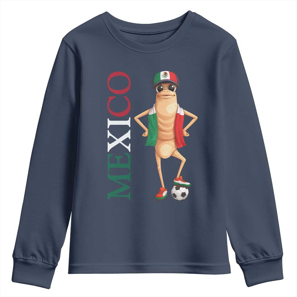 Mexico Soccer Fan Marcus The Worm Youth Sweatshirt Country Football Gift TS12 Navy Print Your Wear