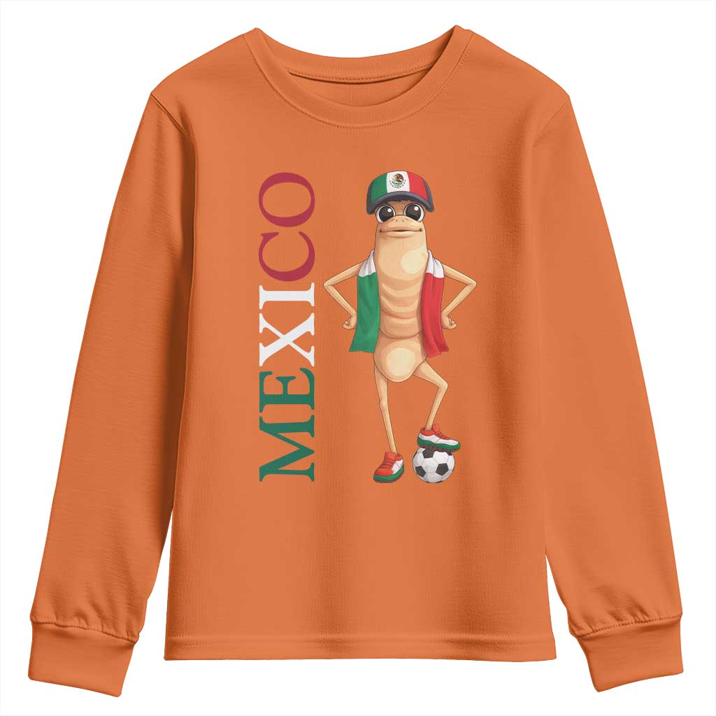 Mexico Soccer Fan Marcus The Worm Youth Sweatshirt Country Football Gift TS12 Orange Print Your Wear