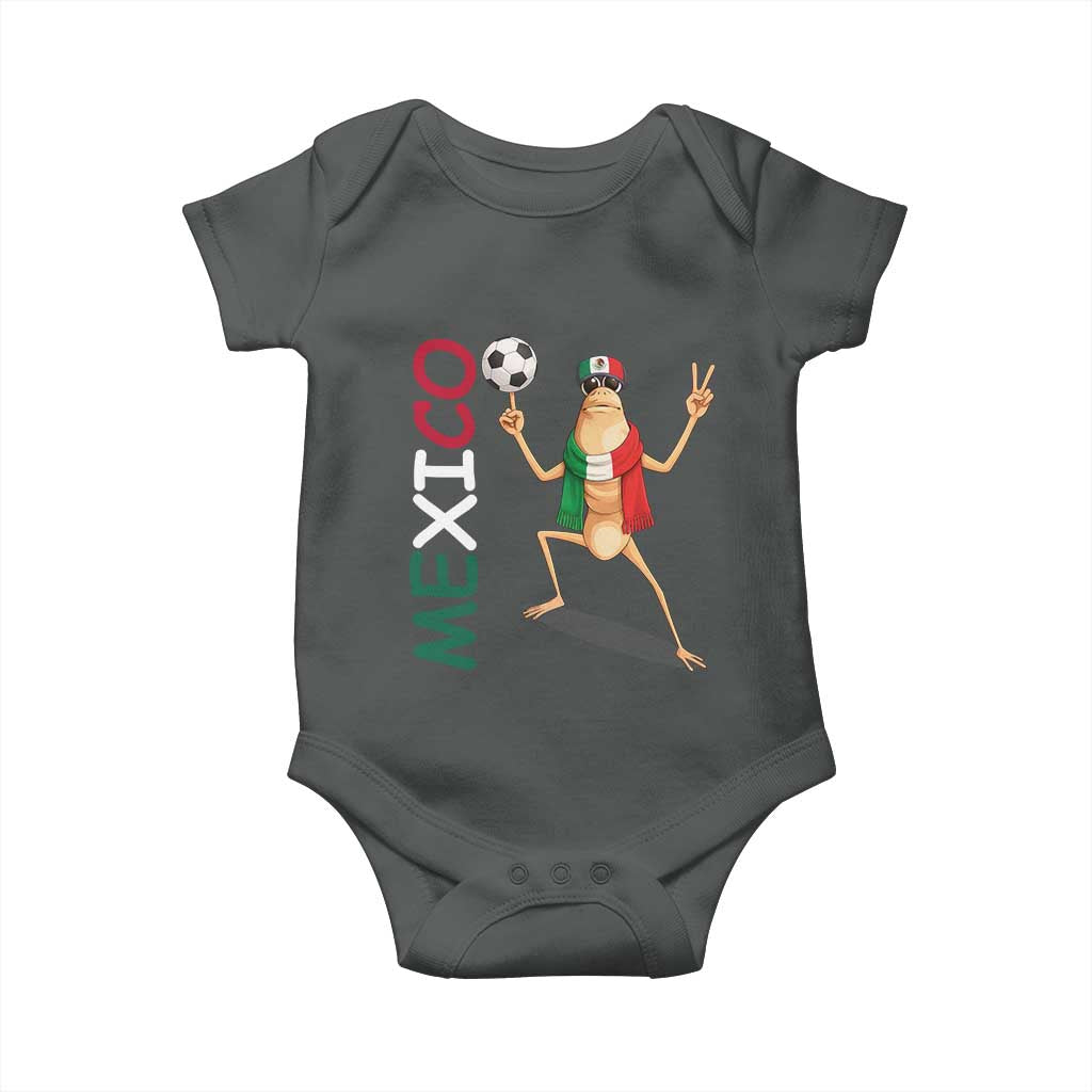 Viva Mexico Marcus The Worm Soccer Baby Onesie Mexican Pride Football Fan TS12 Dark Heather Print Your Wear