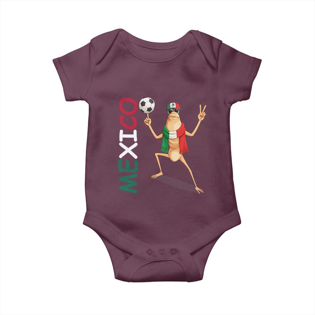 Viva Mexico Marcus The Worm Soccer Baby Onesie Mexican Pride Football Fan TS12 Maroon Print Your Wear