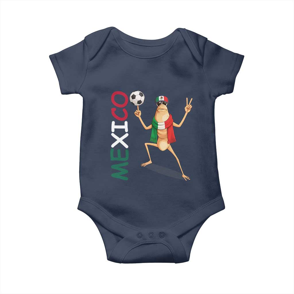 Viva Mexico Marcus The Worm Soccer Baby Onesie Mexican Pride Football Fan TS12 Navy Print Your Wear