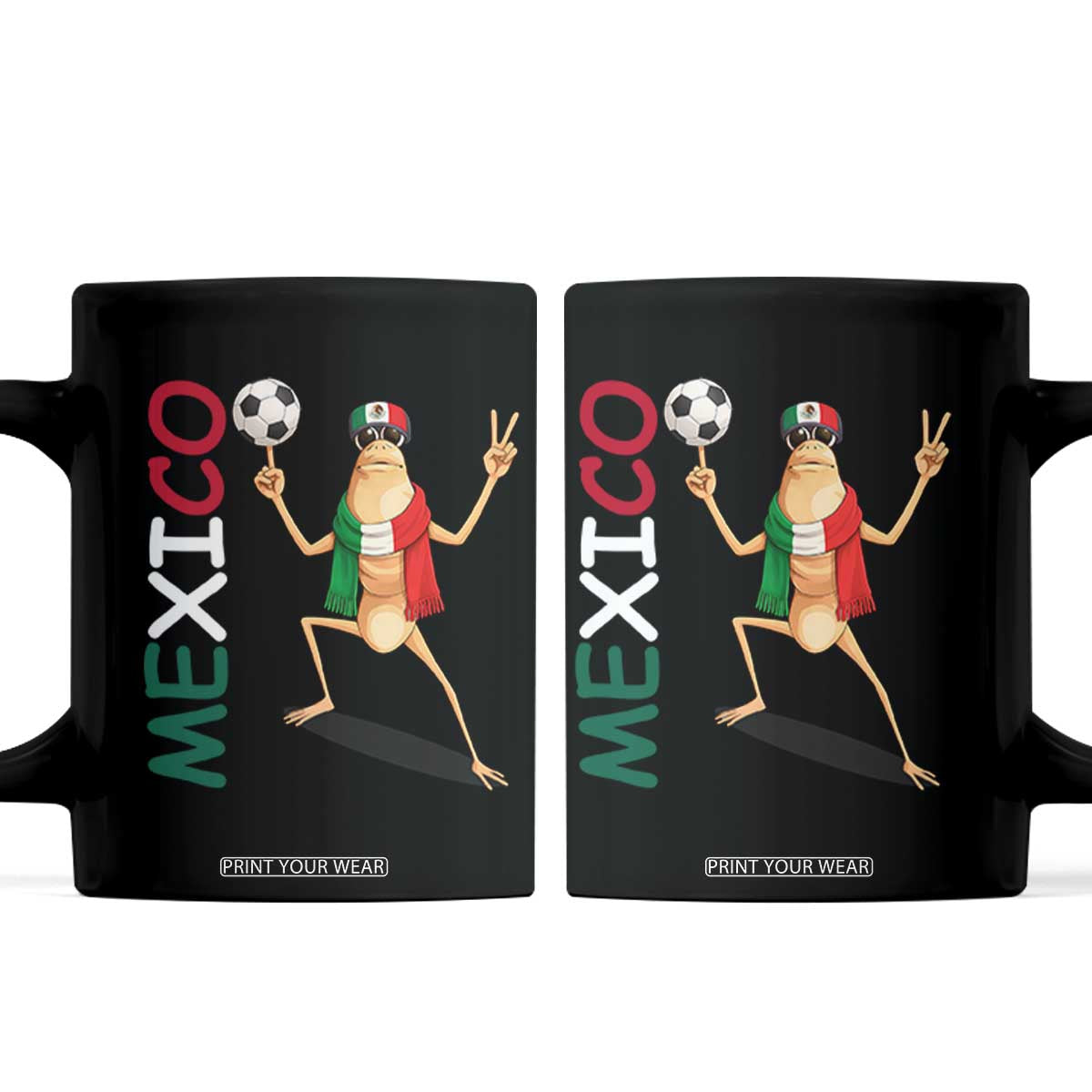 Viva Mexico Marcus The Worm Soccer Coffee Mug Mexican Pride Football Fan TS12 Black Print Your Wear