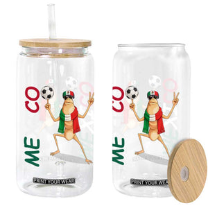 Viva Mexico Marcus The Worm Soccer Glass Can Mexican Pride Football Fan TS12 Print Your Wear