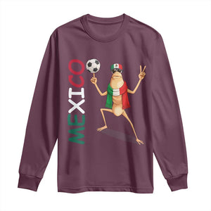 Viva Mexico Marcus The Worm Soccer Long Sleeve Shirt Mexican Pride Football Fan TS12 Maroon Print Your Wear