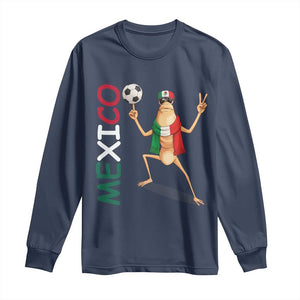 Viva Mexico Marcus The Worm Soccer Long Sleeve Shirt Mexican Pride Football Fan TS12 Navy Print Your Wear