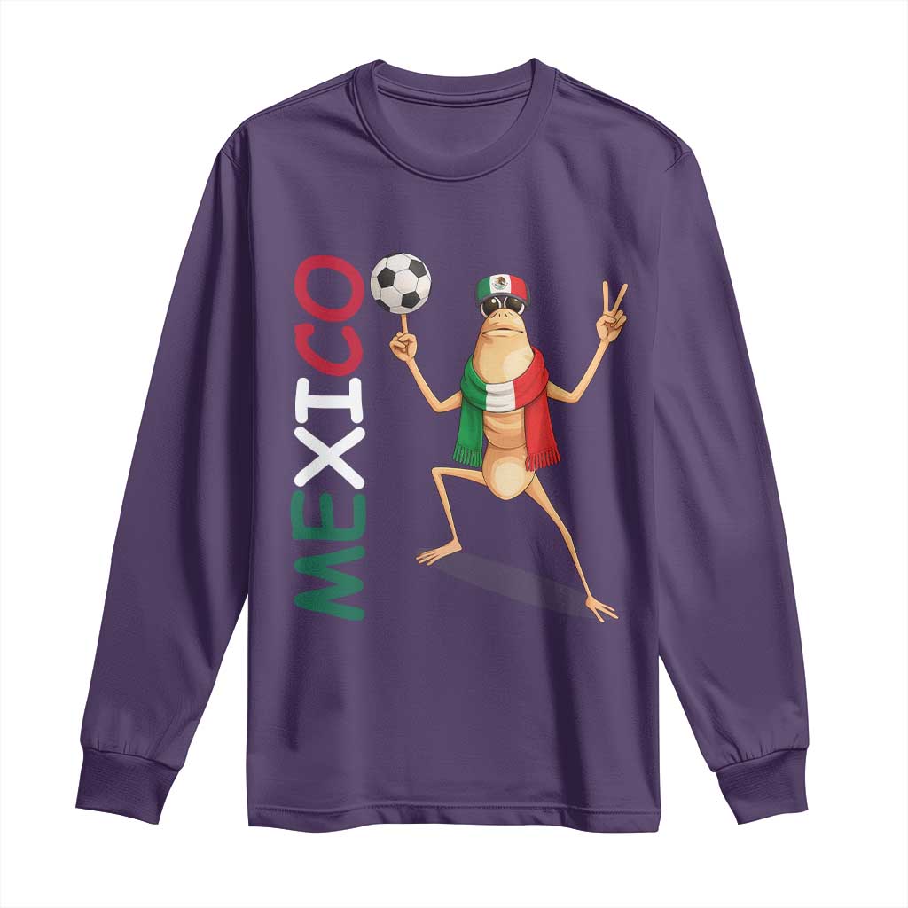 Viva Mexico Marcus The Worm Soccer Long Sleeve Shirt Mexican Pride Football Fan TS12 Purple Print Your Wear