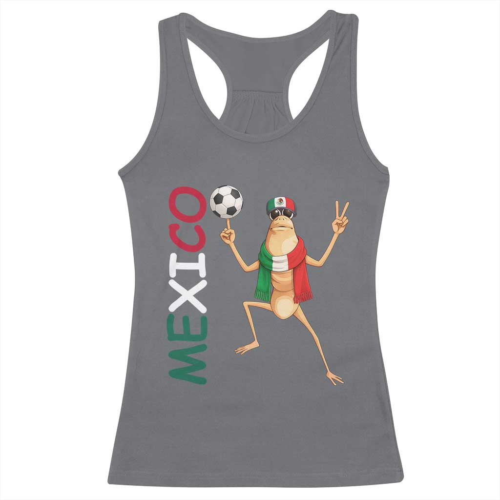 Viva Mexico Marcus The Worm Soccer Racerback Tank Top Mexican Pride Football Fan TS12 Charcoal Print Your Wear