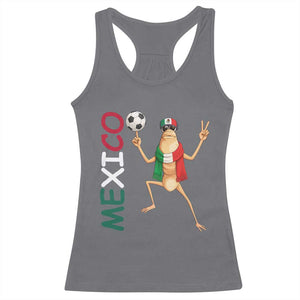 Viva Mexico Marcus The Worm Soccer Racerback Tank Top Mexican Pride Football Fan TS12 Charcoal Print Your Wear