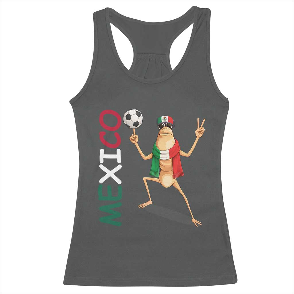 Viva Mexico Marcus The Worm Soccer Racerback Tank Top Mexican Pride Football Fan TS12 Dark Heather Print Your Wear