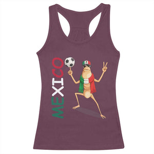 Viva Mexico Marcus The Worm Soccer Racerback Tank Top Mexican Pride Football Fan TS12 Maroon Print Your Wear