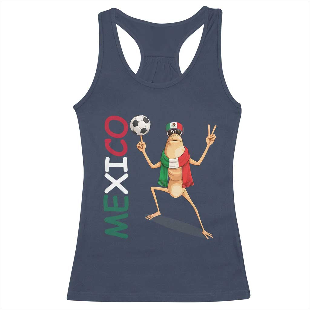 Viva Mexico Marcus The Worm Soccer Racerback Tank Top Mexican Pride Football Fan TS12 Navy Print Your Wear