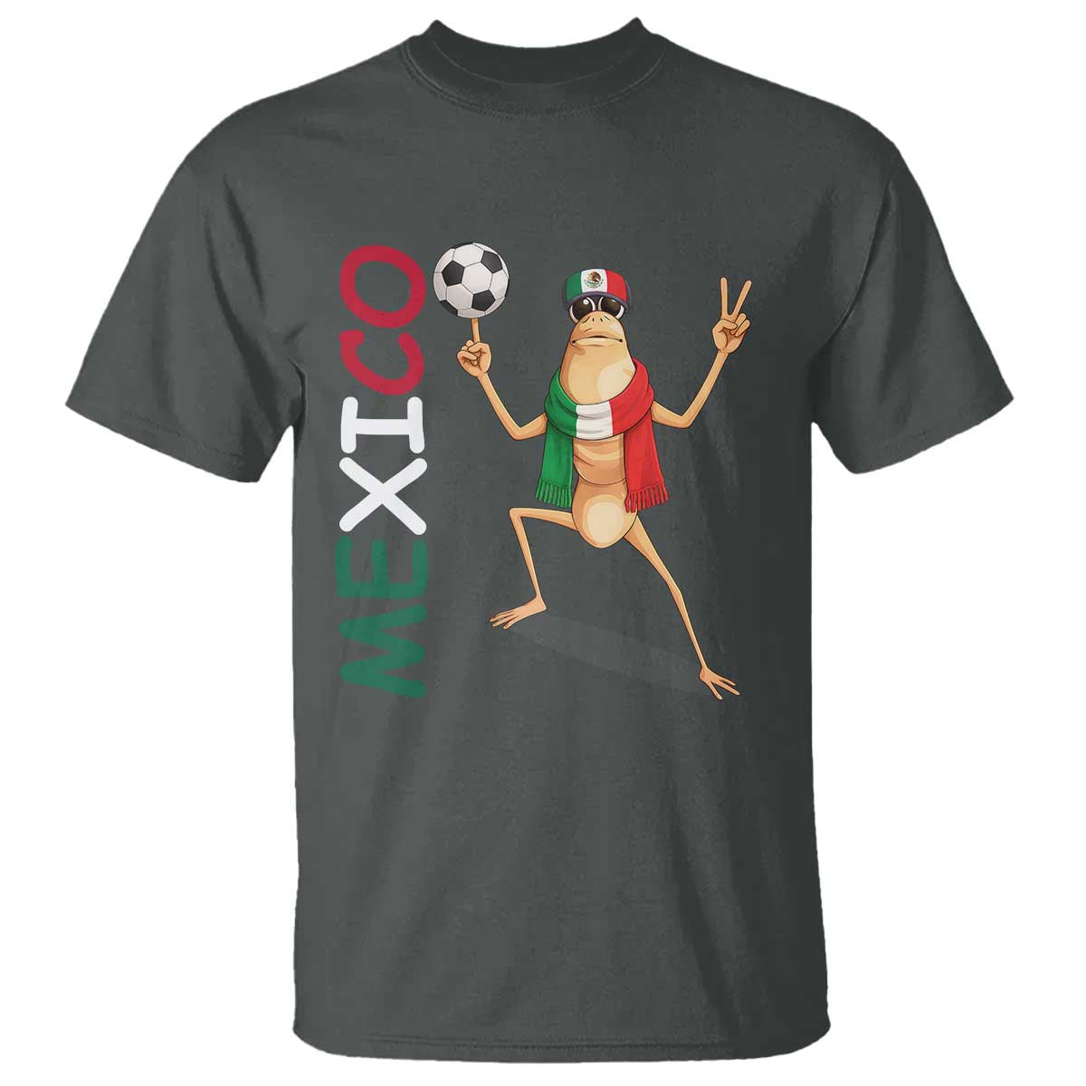 Viva Mexico Marcus The Worm Soccer T Shirt Mexican Pride Football Fan TS12 Dark Heather Print Your Wear