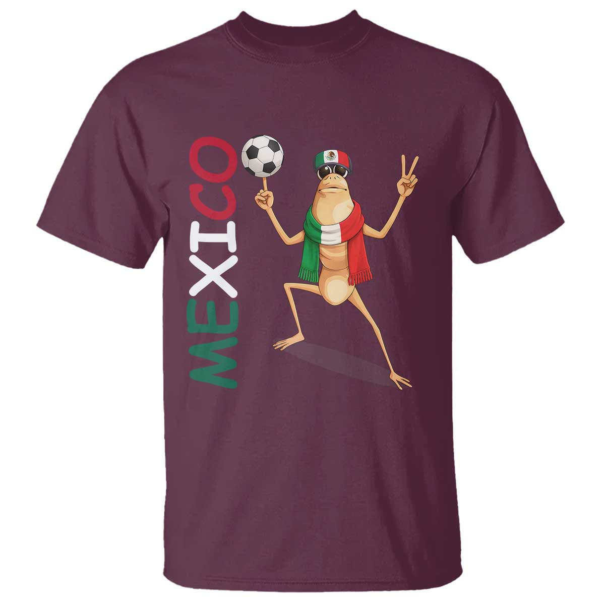 Viva Mexico Marcus The Worm Soccer T Shirt Mexican Pride Football Fan TS12 Maroon Print Your Wear