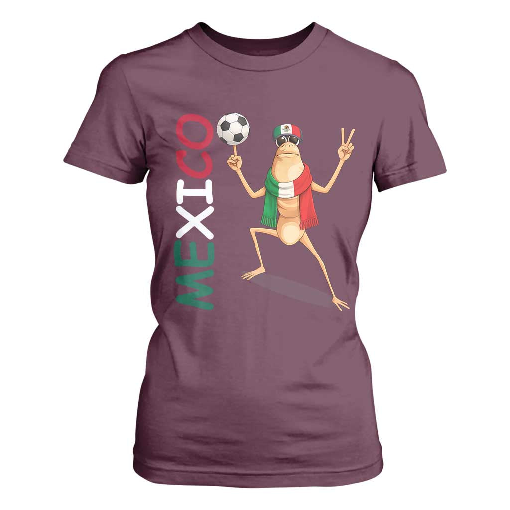 Viva Mexico Marcus The Worm Soccer T Shirt For Women Mexican Pride Football Fan TS12 Maroon Print Your Wear