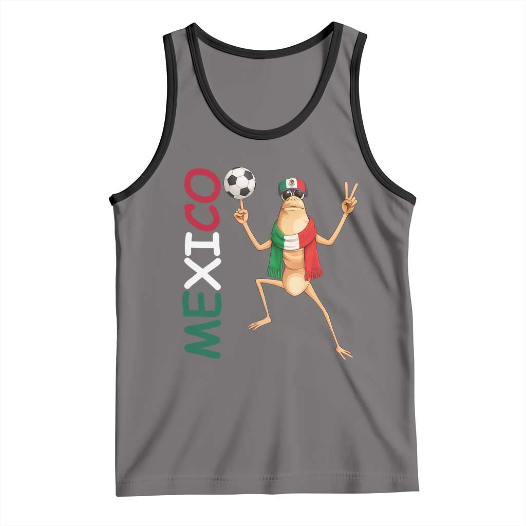 Viva Mexico Marcus The Worm Soccer Tank Top Mexican Pride Football Fan TS12 Deep Heather Black Print Your Wear