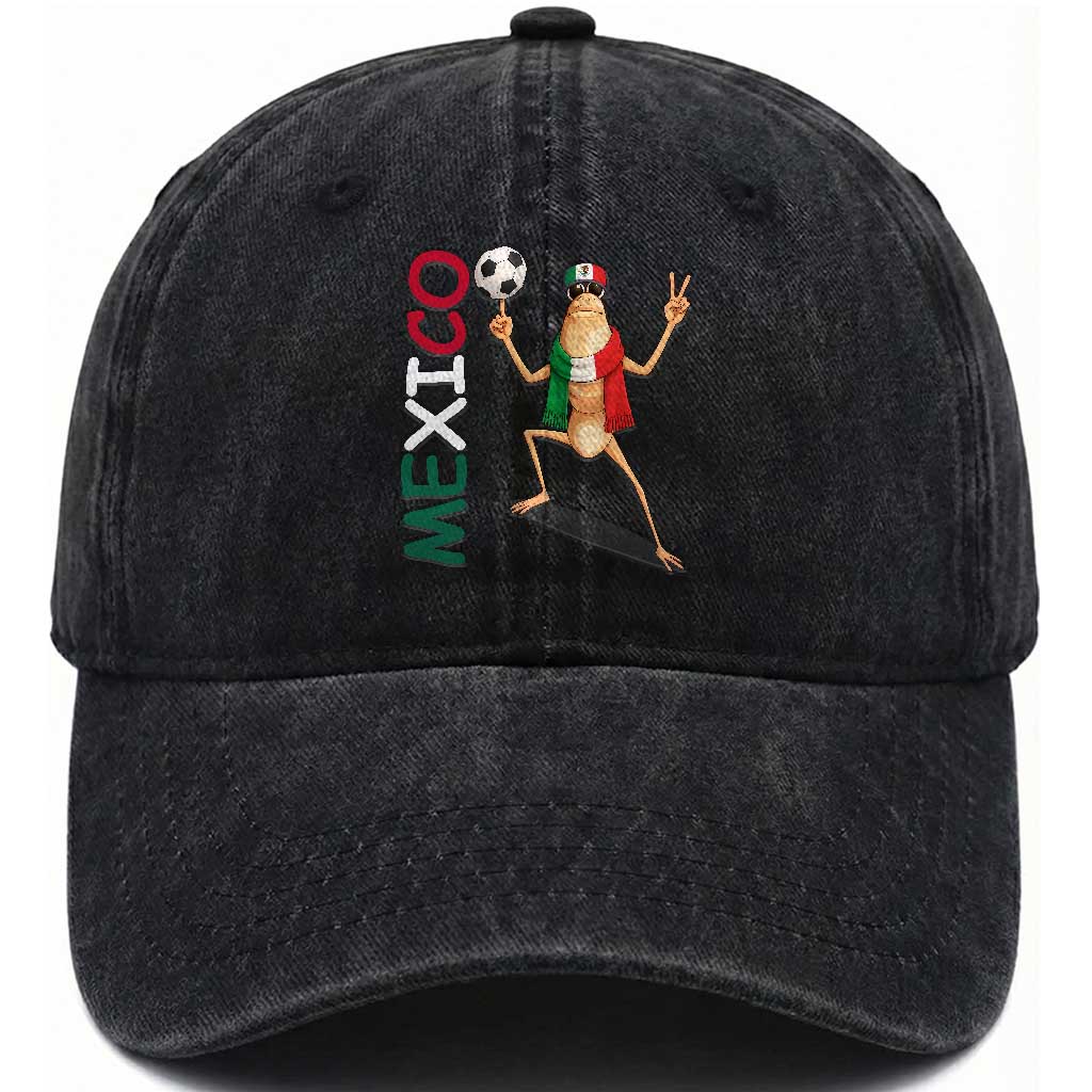 Viva Mexico Marcus The Worm Soccer Washed Cotton Baseball Cap Mexican Pride Football Fan TS12 Print Your Wear