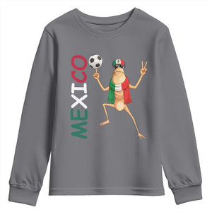 Viva Mexico Marcus The Worm Soccer Youth Sweatshirt Mexican Pride Football Fan TS12 Charcoal Print Your Wear