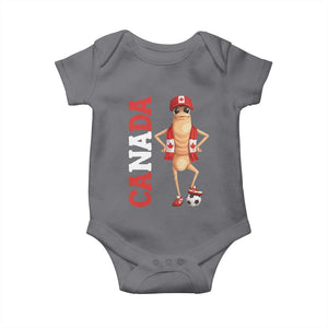 Canada Soccer Fan Marcus The Worm Baby Onesie Country Football Gift TS12 Charcoal Print Your Wear