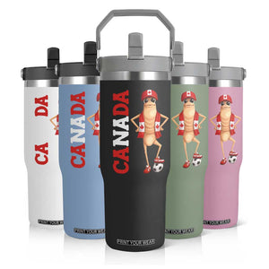 Canada Soccer Fan Marcus The Worm Flip Straw Tumbler Country Football Gift TS12 Print Your Wear