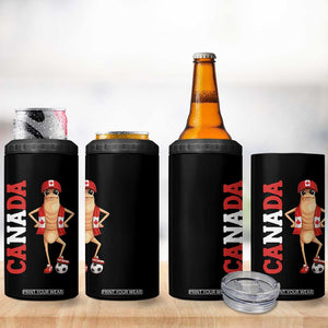 Canada Soccer Fan Marcus The Worm 4 in 1 Can Cooler Tumbler Country Football Gift TS12 Print Your Wear
