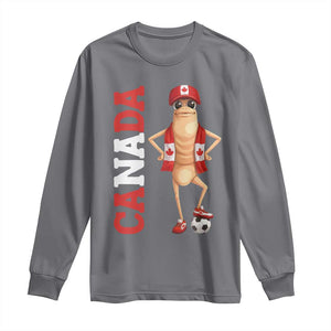 Canada Soccer Fan Marcus The Worm Long Sleeve Shirt Country Football Gift TS12 Charcoal Print Your Wear