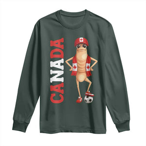 Canada Soccer Fan Marcus The Worm Long Sleeve Shirt Country Football Gift TS12 Dark Forest Green Print Your Wear