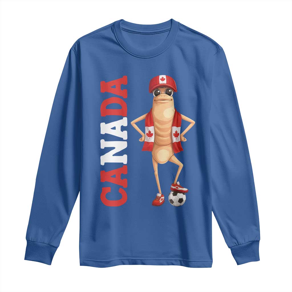 Canada Soccer Fan Marcus The Worm Long Sleeve Shirt Country Football Gift TS12 Royal Blue Print Your Wear