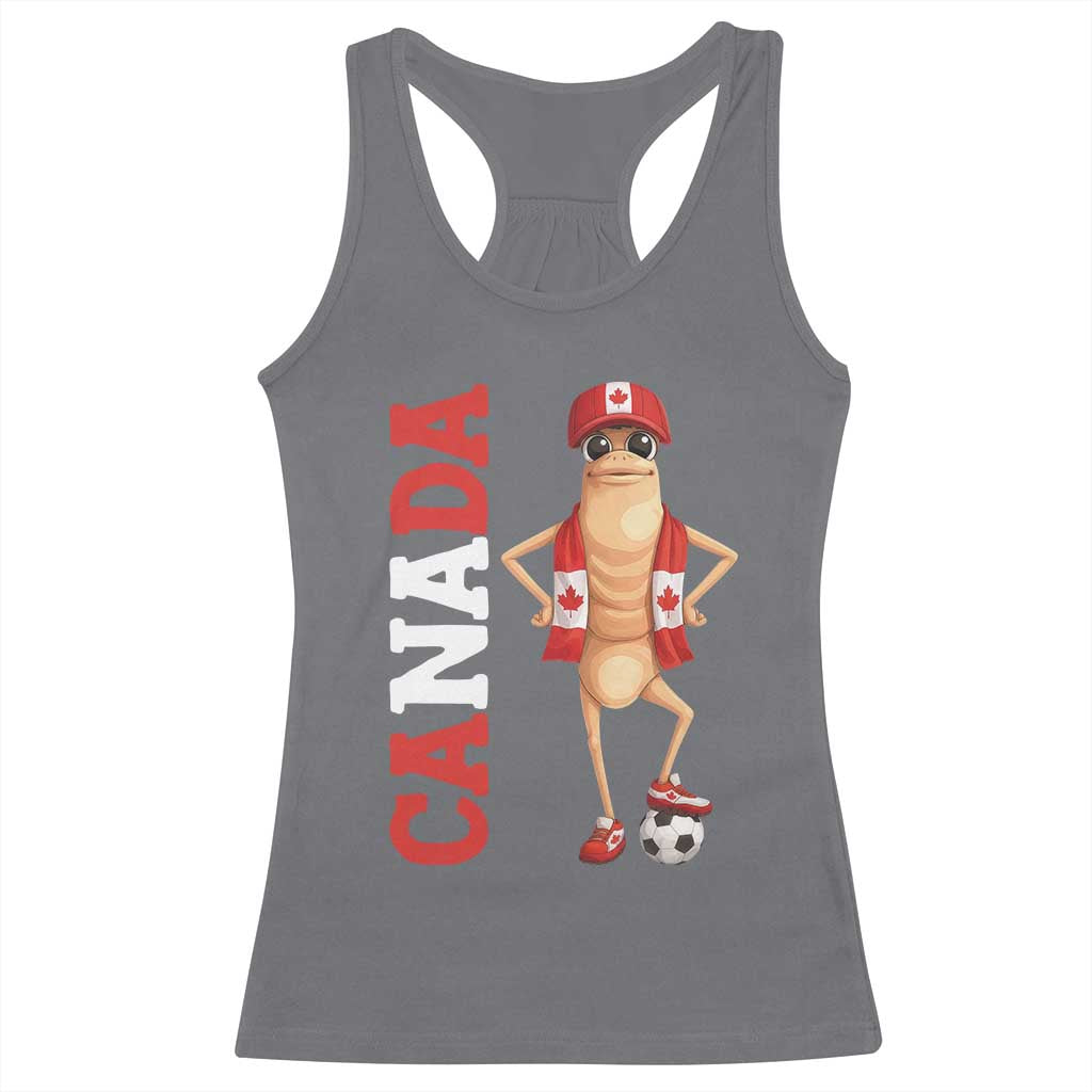 Canada Soccer Fan Marcus The Worm Racerback Tank Top Country Football Gift TS12 Charcoal Print Your Wear