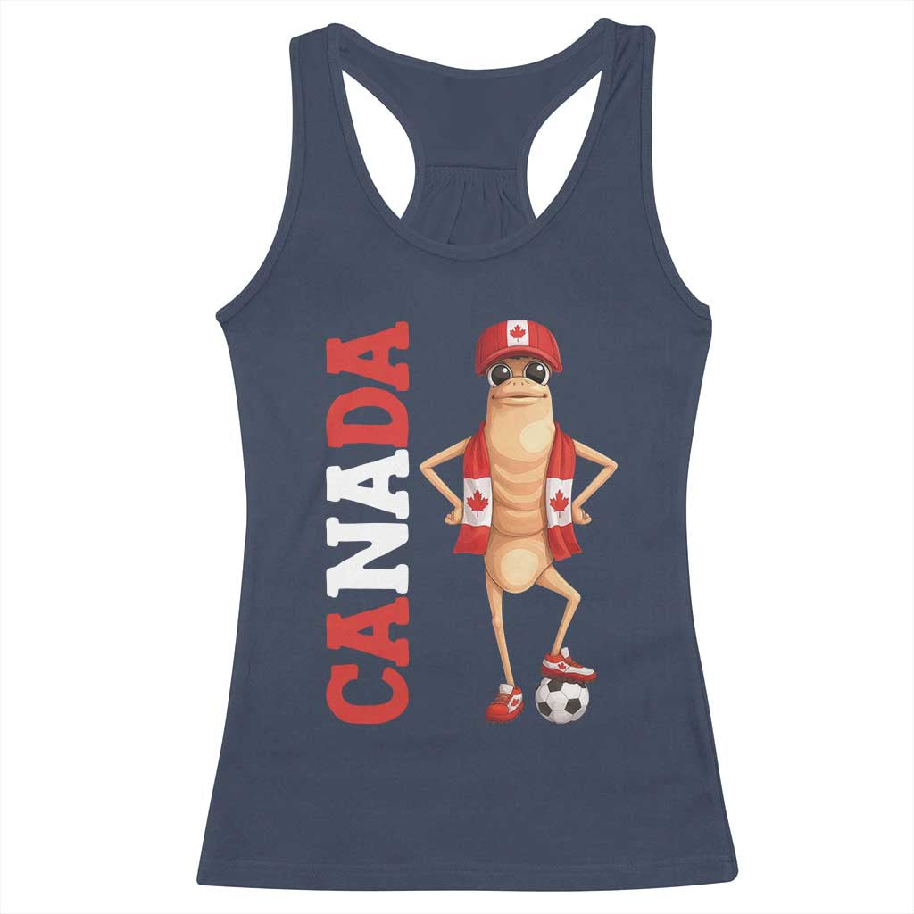 Canada Soccer Fan Marcus The Worm Racerback Tank Top Country Football Gift TS12 Navy Print Your Wear
