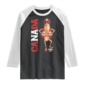 Canada Soccer Fan Marcus The Worm Raglan Shirt Country Football Gift TS12 Black White Print Your Wear