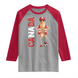Canada Soccer Fan Marcus The Worm Raglan Shirt Country Football Gift TS12 Sport Gray Red Print Your Wear