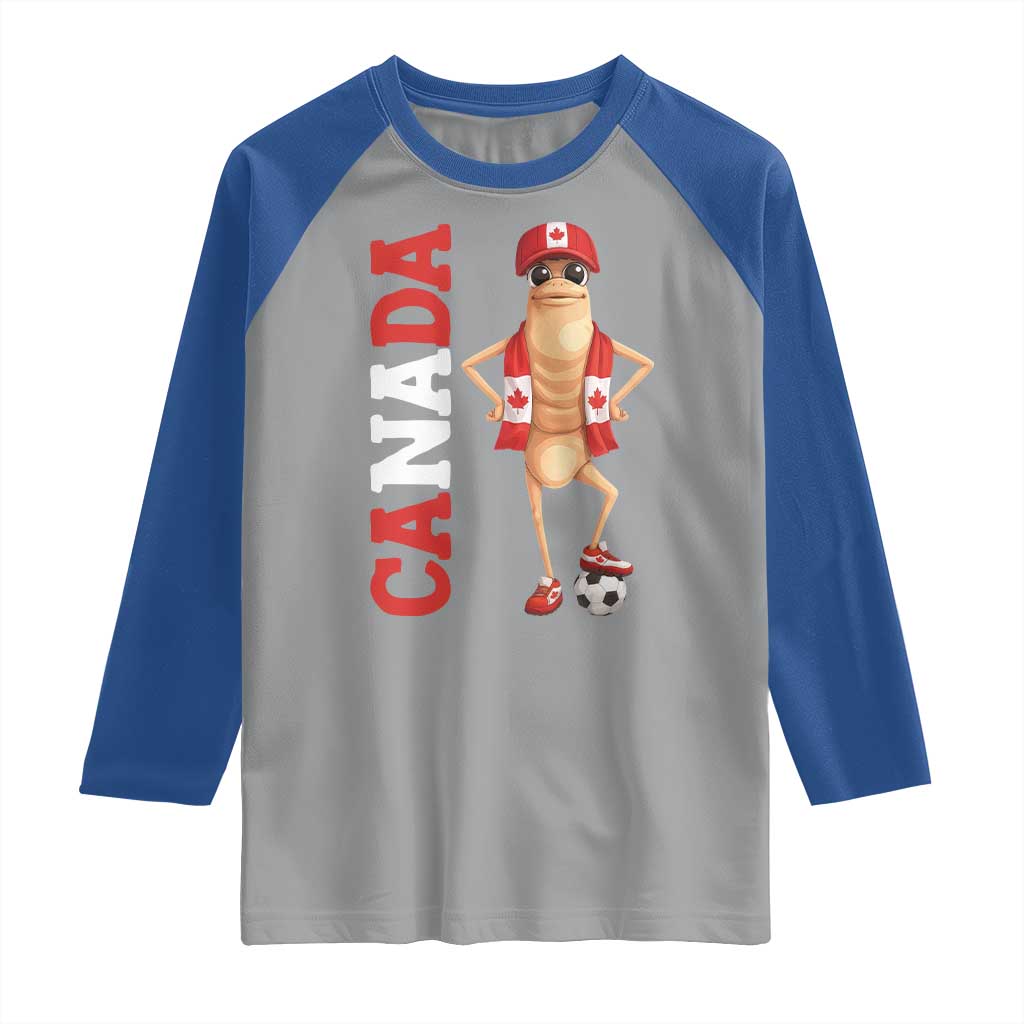 Canada Soccer Fan Marcus The Worm Raglan Shirt Country Football Gift TS12 Sport Gray Royal Print Your Wear