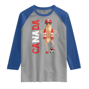 Canada Soccer Fan Marcus The Worm Raglan Shirt Country Football Gift TS12 Sport Gray Royal Print Your Wear