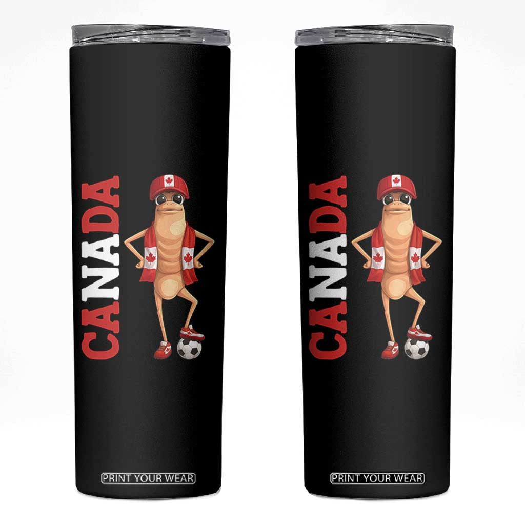 Canada Soccer Fan Marcus The Worm Skinny Tumbler Country Football Gift TS12 Black Print Your Wear