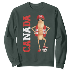 Canada Soccer Fan Marcus The Worm Sweatshirt Country Football Gift TS12 Dark Forest Green Print Your Wear