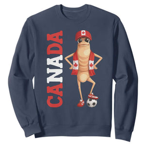 Canada Soccer Fan Marcus The Worm Sweatshirt Country Football Gift TS12 Navy Print Your Wear