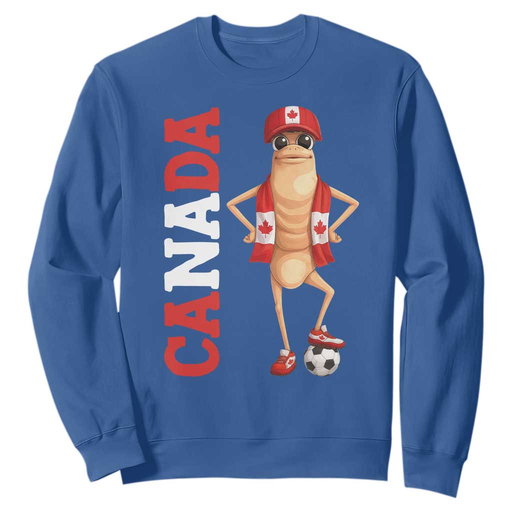Canada Soccer Fan Marcus The Worm Sweatshirt Country Football Gift TS12 Royal Blue Print Your Wear