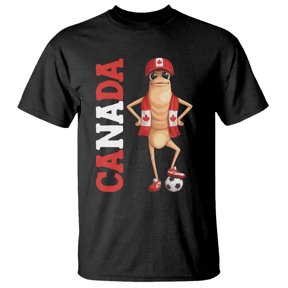 Canada Soccer Fan Marcus The Worm T Shirt Country Football Gift TS12 Black Print Your Wear
