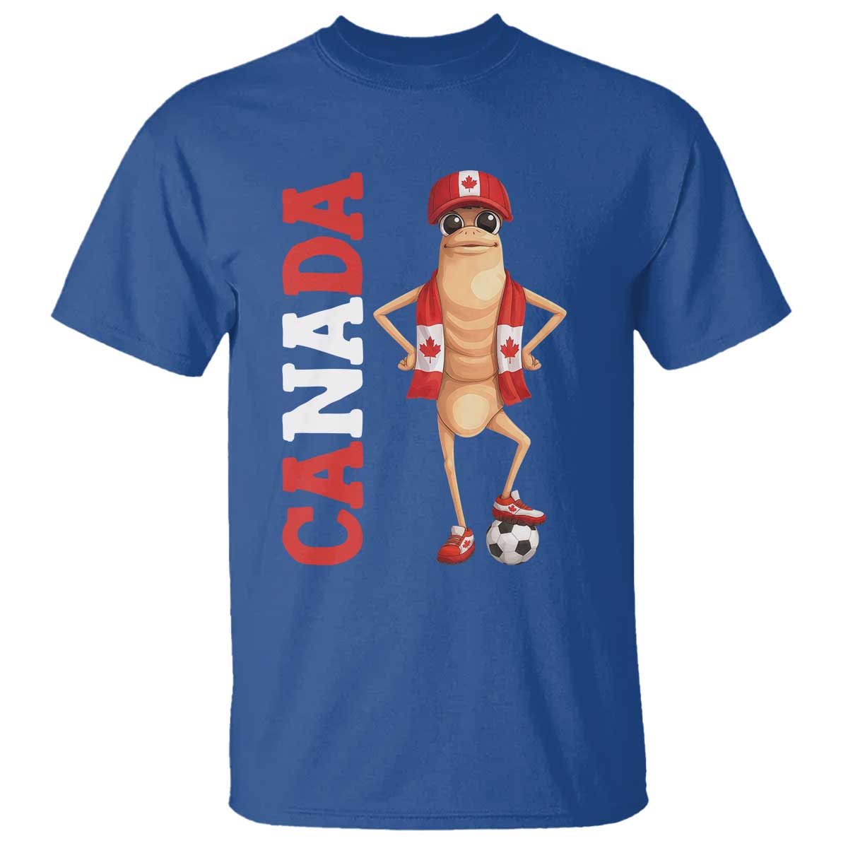 Canada Soccer Fan Marcus The Worm T Shirt Country Football Gift TS12 Royal Blue Print Your Wear