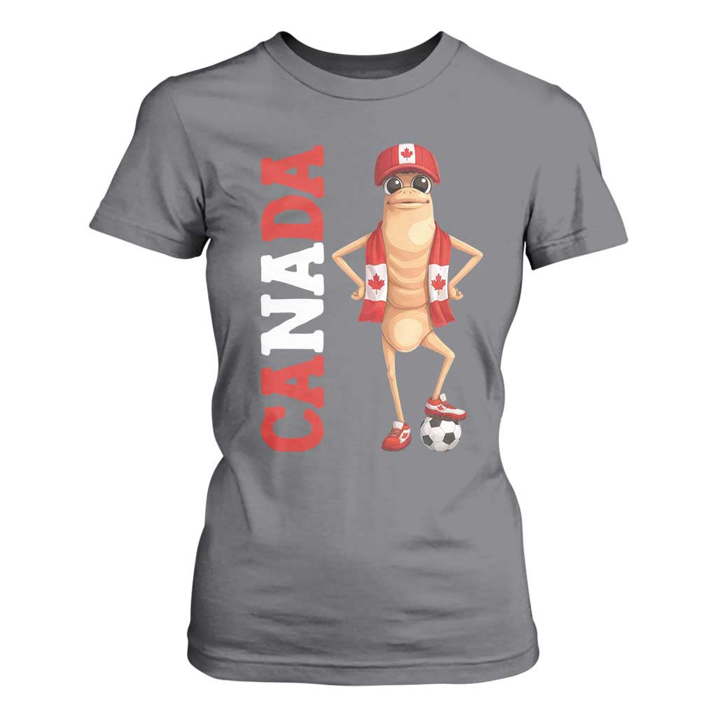 Canada Soccer Fan Marcus The Worm T Shirt For Women Country Football Gift TS12 Charcoal Print Your Wear