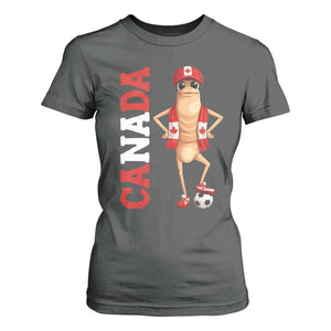 Canada Soccer Fan Marcus The Worm T Shirt For Women Country Football Gift TS12 Dark Heather Print Your Wear