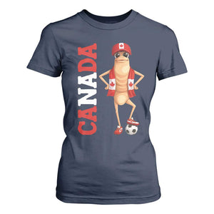 Canada Soccer Fan Marcus The Worm T Shirt For Women Country Football Gift TS12 Navy Print Your Wear