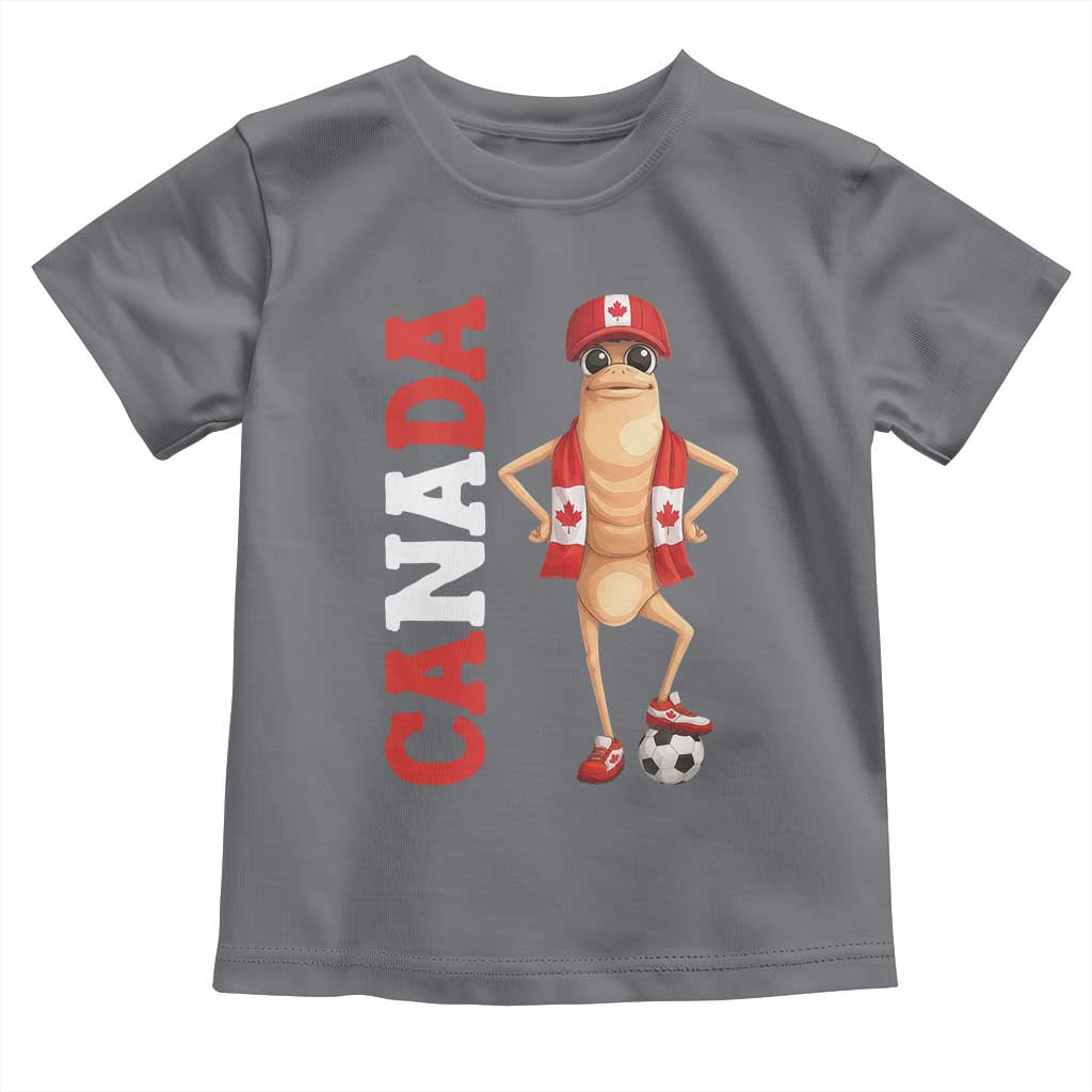 Canada Soccer Fan Marcus The Worm Toddler T Shirt Country Football Gift TS12 Charcoal Print Your Wear