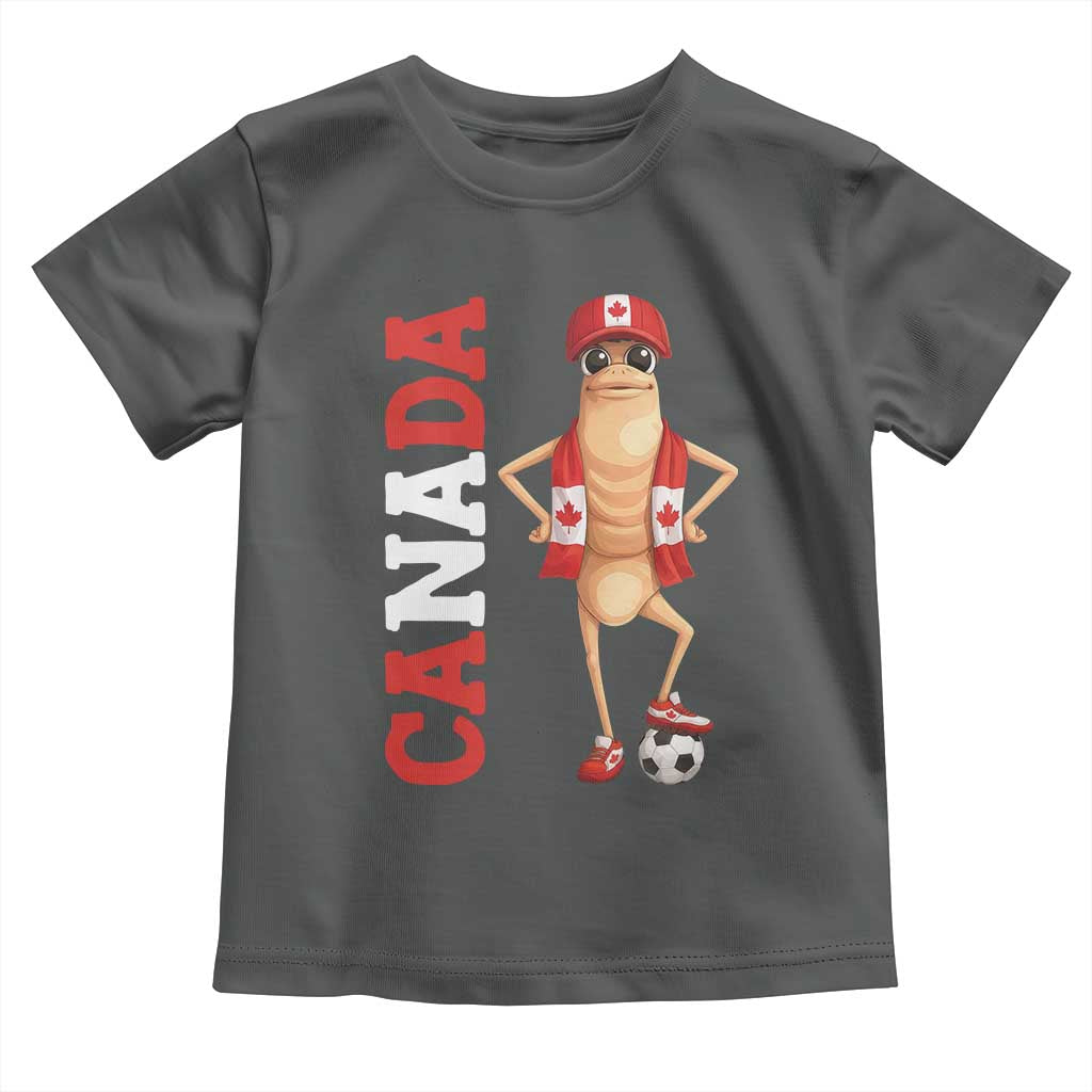 Canada Soccer Fan Marcus The Worm Toddler T Shirt Country Football Gift TS12 Dark Heather Print Your Wear