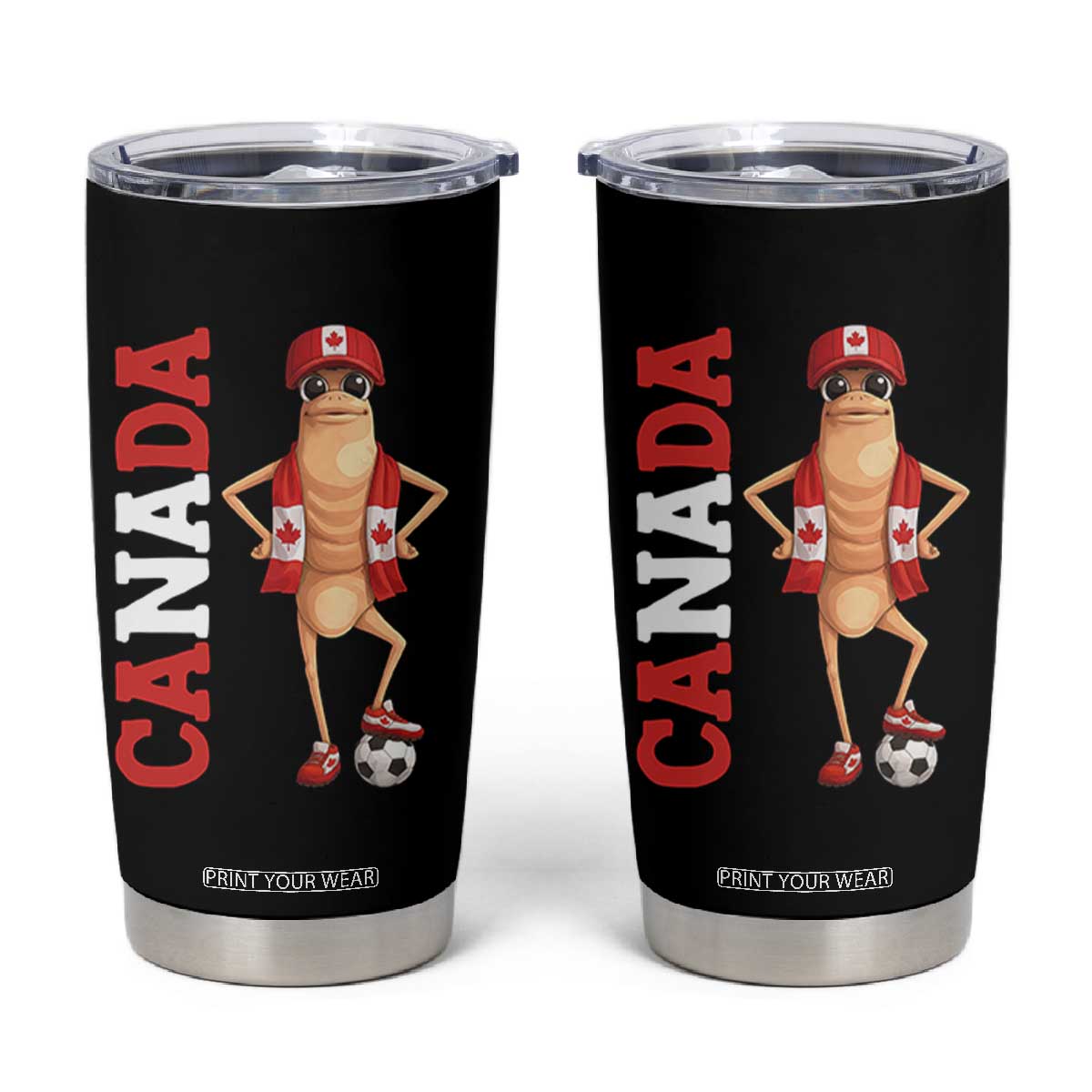 Canada Soccer Fan Marcus The Worm Tumbler Cup Country Football Gift TS12 Black Print Your Wear