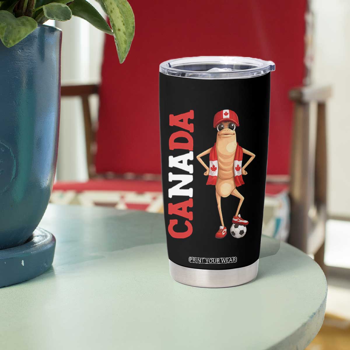 Canada Soccer Fan Marcus The Worm Tumbler Cup Country Football Gift TS12 Print Your Wear