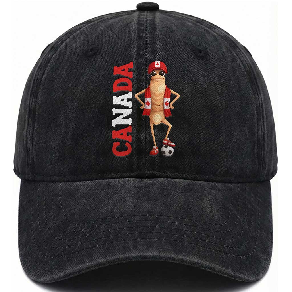 Canada Soccer Fan Marcus The Worm Washed Cotton Baseball Cap Country Football Gift TS12 Print Your Wear