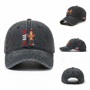 Canada Soccer Fan Marcus The Worm Washed Cotton Baseball Cap Country Football Gift TS12 Washed Cap Universal Fit Dark Gray Print Your Wear