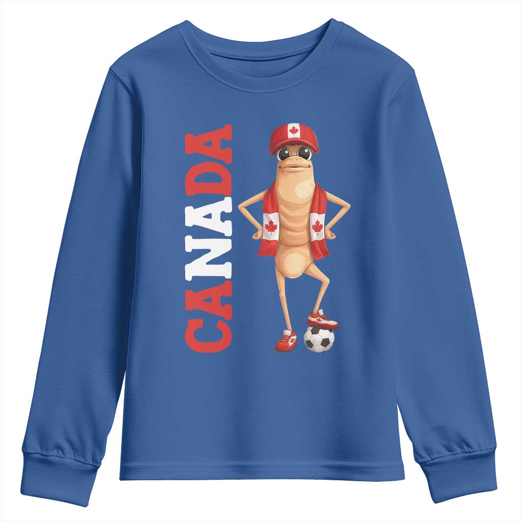 Canada Soccer Fan Marcus The Worm Youth Sweatshirt Country Football Gift TS12 Royal Blue Print Your Wear