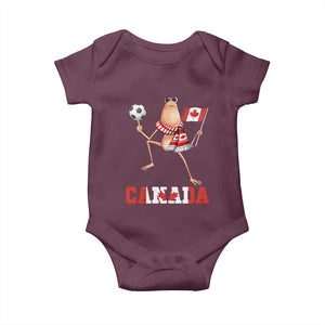 Funny Marcus The Worm Baby Onesie Canadian Pride Soccer Gift TS12 Maroon Print Your Wear